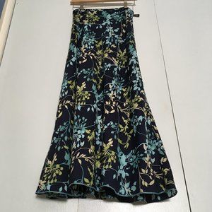 2000s Valerie Stevens Maxi Silk Skirt 4P
